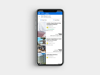 Enhanced Hotel Search product travel ui ux