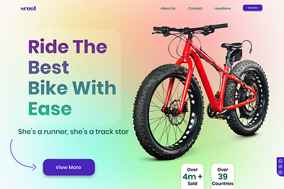 Scoot Landing page interaction design ui ux visual design webpage website wordpress