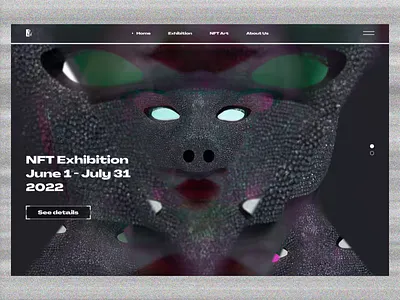 Landing concept for Digital Art Collection Consultant Service 3d after effects animation concept dark dark theme design graphic design ui graphicdesignui illustration landing page landingpage motion graphics nft ui ui design uiux web web design zbrush