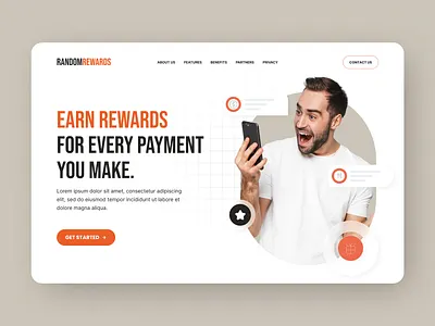 Hero Image Exploration concept dailyui design finance hero image hero section landing page landing page design landing page ui minimal payment rewards ui ux