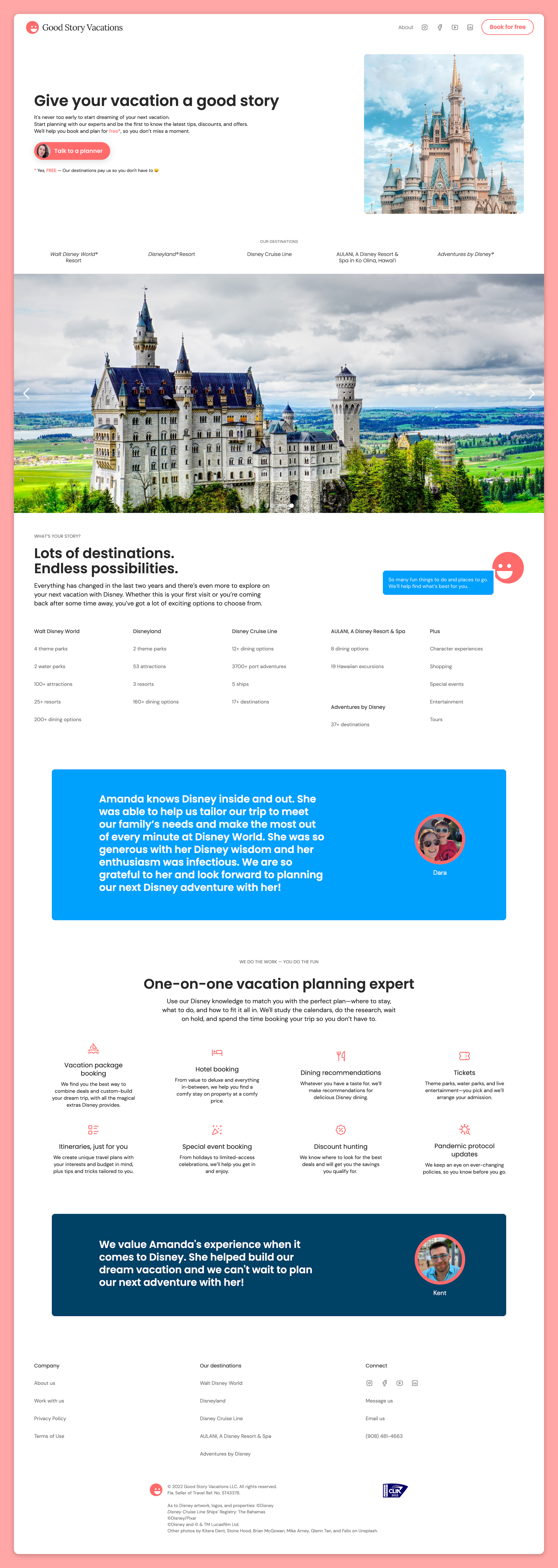 Good Story Vacations logo web design