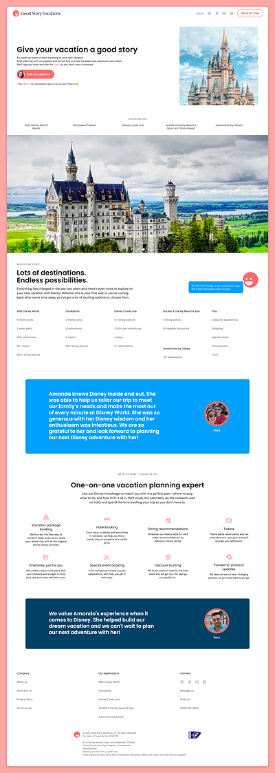 Good Story Vacations logo web design