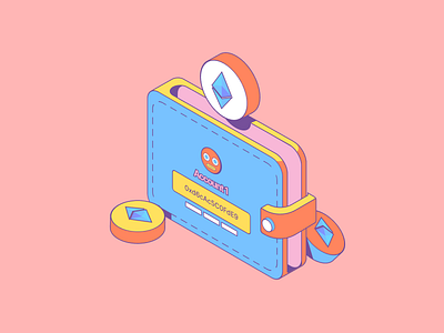 Crypto Wallet Illustration branding design illustration vector