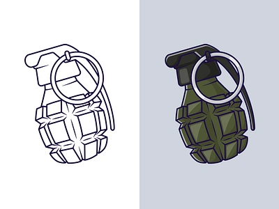 #CatalystTutorial Grenade💣 army boom fire green grenade icon illustration logo military object security sketch soldier step by step technology tutorial war