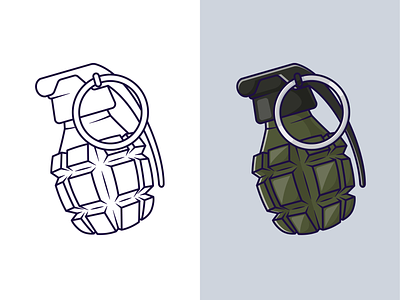 #CatalystTutorial Grenade💣 army boom fire green grenade icon illustration logo military object security sketch soldier step by step technology tutorial war