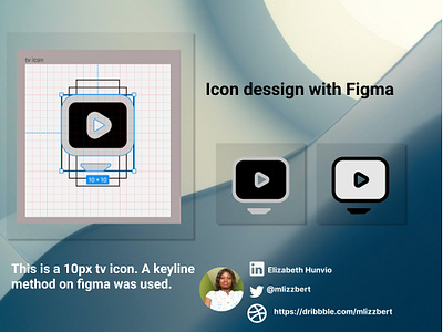 tv icon design with Figma design figma icon design ui