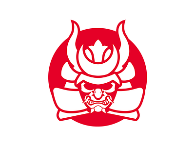 Men-yoroi Samurai Logo anime beast design devil mask graphicdesign illustration japanese logo mask samurai vector warrior white and red