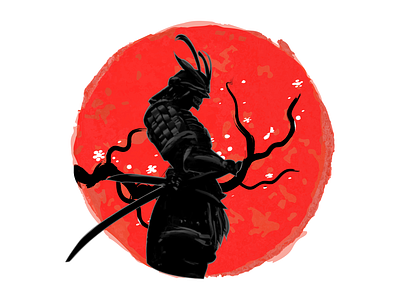 Samurai - The Way of The Warrior anime branding design flat graphicdesign illustration japanese mask ninja samurai vector warrior white