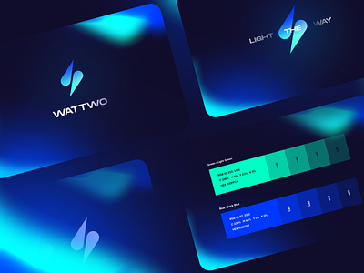 Wattwo Logo Design blur branding dark theme elrond elrond network gradient gradient logo logo design logo idea power rental wattwo web 3