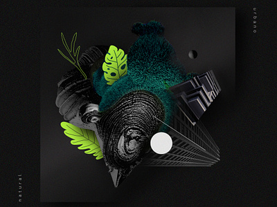 Countryside - City 3d graphic design