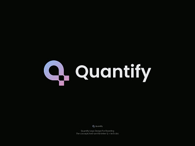 Quantify tech logo design brand brand identity branding identity logo logo design logo designer logo mark logodesign logos logotype mark minimalist logo modern logo q logo symbol typography visual identity