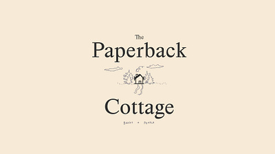 The Paperback Cottage Logo branding design graphic design illustration logo typography