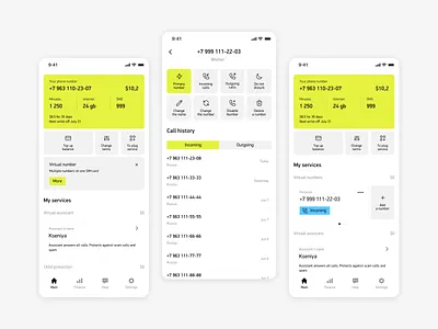 Mobile Operator App concept design interface mobile app product ui ux