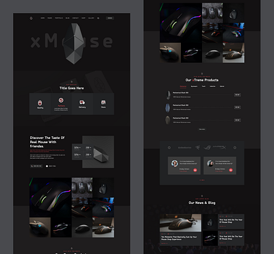 xMouse - Website Concept Landing Page cart ecommerce graphic design home page illustration interface landing page marketplace online shop product product cart shop shopify store ui design web web design website