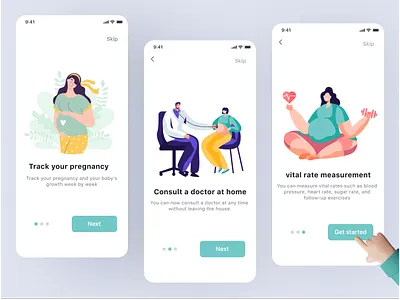 Pregnancy App . On Boarding ui