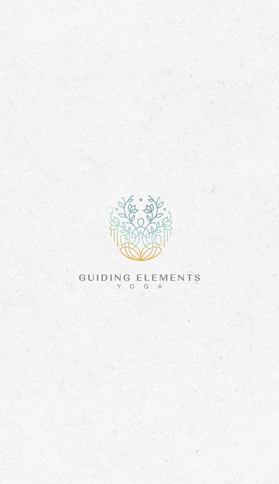 Guiding Elements Yoga 2d 3d ai app art branding classic design idea illustration logo luxury vintage yoga