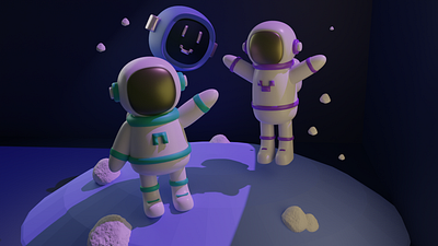 Space Party 3d blender design graphic design illustration