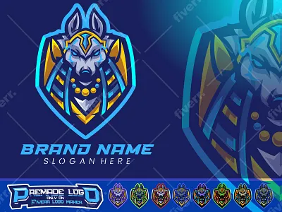Anubis gaming logo anubis anubis dog anubis wolf design dog egyptian esports gaming graphic design illustration logo logo design mascot logo sports streamer triangle
