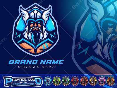 Viking gaming logo cartoon logo esports logo gaming logo logo logo design mascot logo ragnar sports logo valhalla viking viking head viking logo