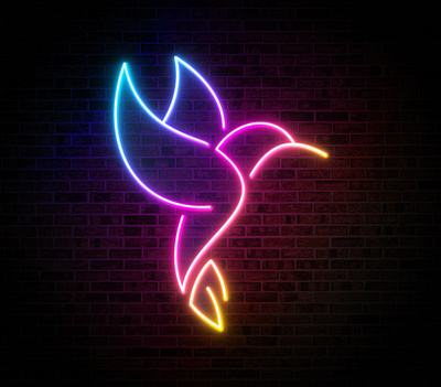 Bird Neon Logo Design for MSG animation bird design graphic design illustration logo logo design motion graphics multicolor neon neon animation neon design neon logo neon sign