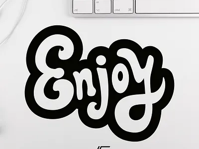ENJOY Typeface affinitydesigner creative creativity design draw enjoy graphic design letter nicedesigns text tipography type typeface vector