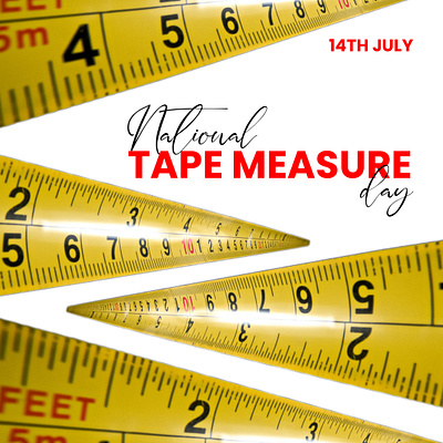 Design for national tape measure day design graphic design typography