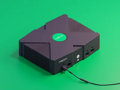 OG Xbox! 3d 3d render blender console 3d emilioriosdesigns isometric microsoft playstation xbox xbox 3d xbox isometric