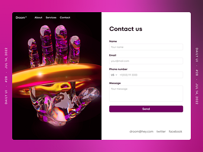 Contact Us dailyui design ui ux web