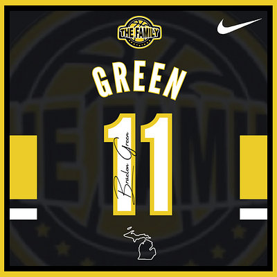 "Jersey Series" (Braelon Green) app basketball branding canva design graphic design illustration