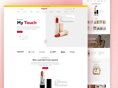 Beauty Header landingpage design figma v2 branding corporate design corporatewebsitedesign creative creative agency creative design graphic design header design homepage landingpage typography ui ui design ui designer uiux uiux style guide website design websited esign