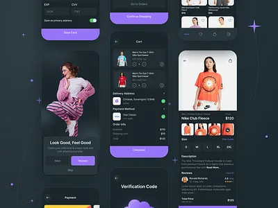 LAZA Ecommerce APP . Dark theme 2d adobe illustrator branding design illustraion logo mobile app ui user intraction ux