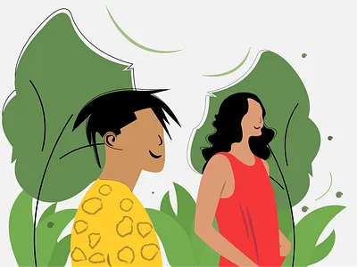 Into the Wild adobe illustrator art flat forest green human illustrations humans illustration illustrator minimal vector