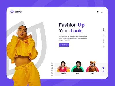 LookUp E-Commerce Landing page cloth e commerce fashion landing page trending ui uiux ux webpage website