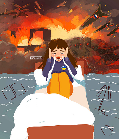 ... 2d art children illustration pray support ukraine war