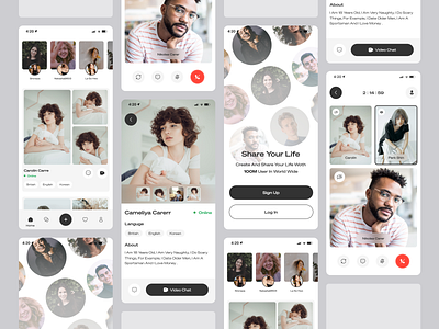 social media app app application chat chat app instagram app light app login make friends meet app meeting app mobile sign up social social media social media app ui ux app video call app web app website