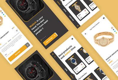 Watch Shop Mobile App animation app application branding design graphic design illustration logo snepitech ui vector