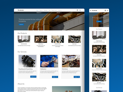 Website UI Design for Industrial Company app branding design graphic design illustration ui ux vector web web design web ui