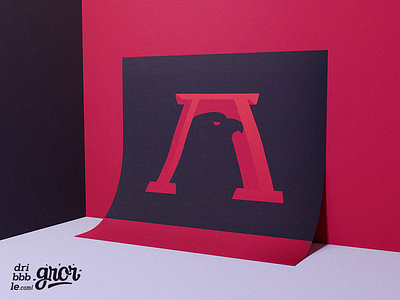 Eagle and A 3d a eagle for sale gror letter logo logoground render