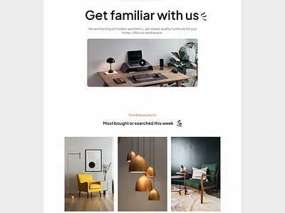 Landing page for a local furniture store app branding design landingpage ui uiux userinterface ux website