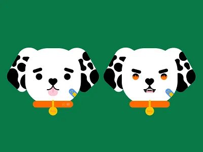 Ukrainian doggo angry animal character character design cute dalmatian design dog doggo face folly illustration refugees ukraine vector war