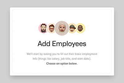 Employee modal clean design minimal typography ui ux