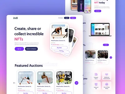 Indi crypto nft nft marketplace web3