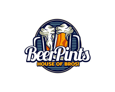 Beer Pints beer logos detailed emblem logo