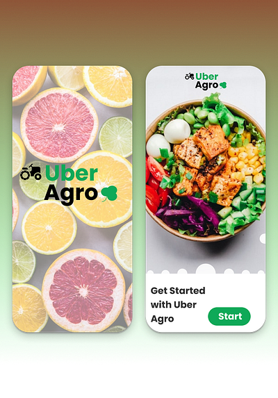 UberAgro app branding design illustration typography ui ux