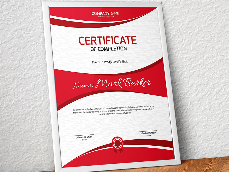 Certificate Word Psd Ai By Uros Todorovic On Dribbble