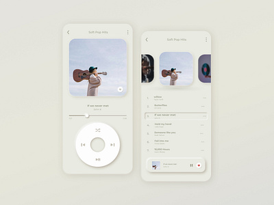 Music Player - Skeumorphism app design graphic design illustration ipod music music player skeumorphism ui website