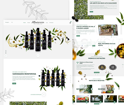 MONTEROSA Website Redesign clean elegant olive oil web webdeisgn website