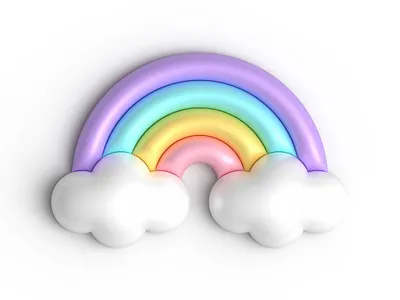 3D Cute Rainbow 3d 3d rainbow candy rainbow cute rainbow illustration rainbow vector