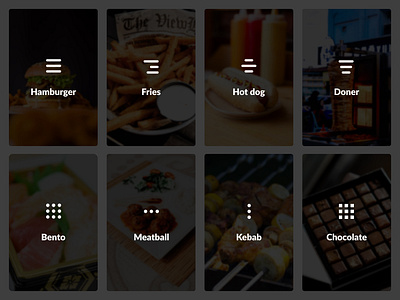 UI Elements Dictionary: Menu icons icons ui