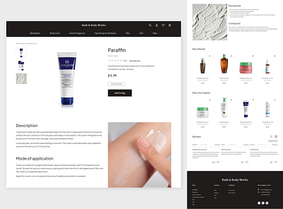 Beauty Products Web Site beauty brand care cosmetics cream design desktop fashion logo minimal online scin scincare shop typography ui ux web website
